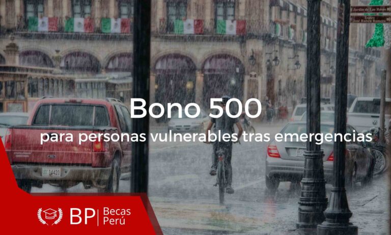 Beca 500 personas vulnerables tras emergencias